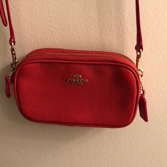 Coach Bags Coach Top Zip Crossbody Bag Orange Poshmark